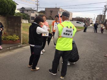 認知症みんなが安心声かけ・連絡訓練 in かおるヶ丘の様子