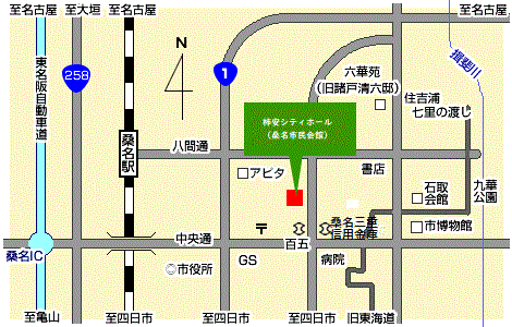 柿安シティホール地図