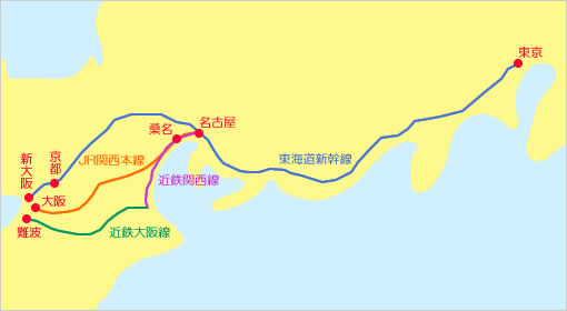 地図（電車の場合）